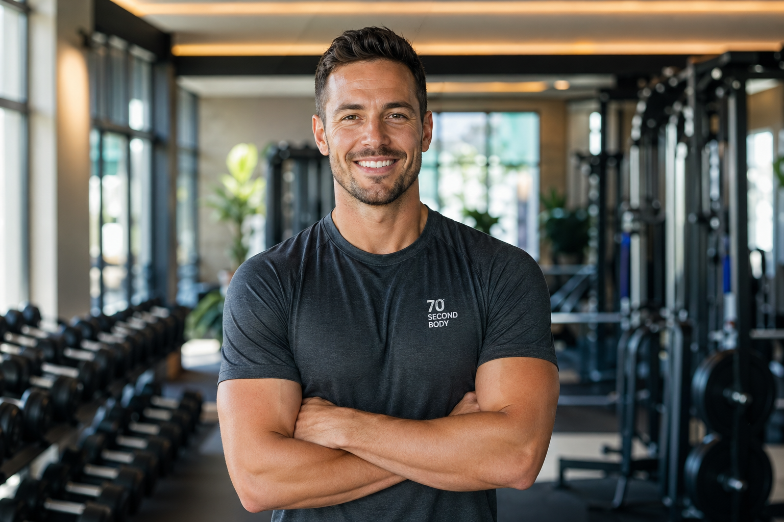 Blair, creator of the 70 Second Body method, in a premium training facility